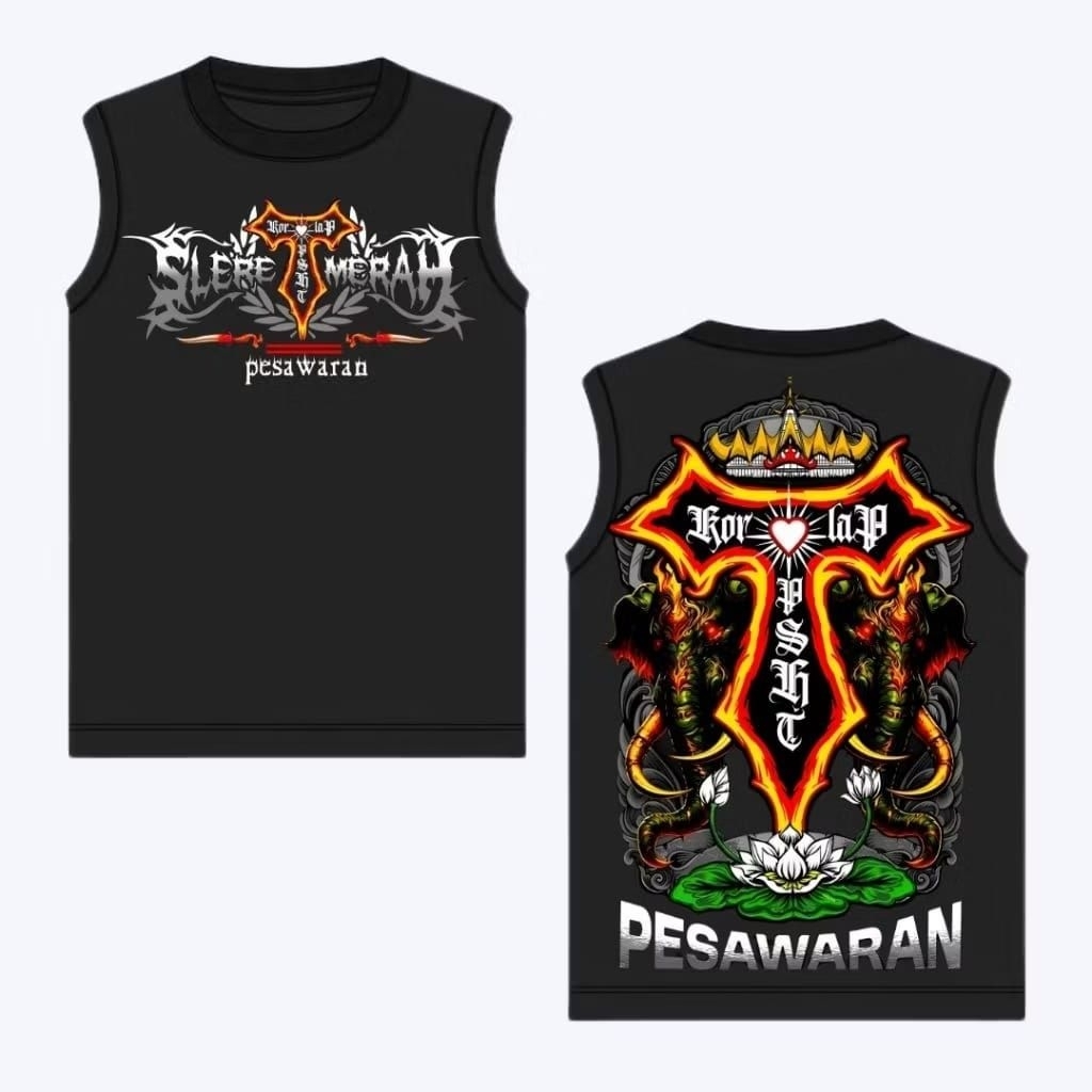 PROMO Singlet Korlap PSHT - SlereT Merah Pesawaran Unisex Bahan Halus Tebal Lembut