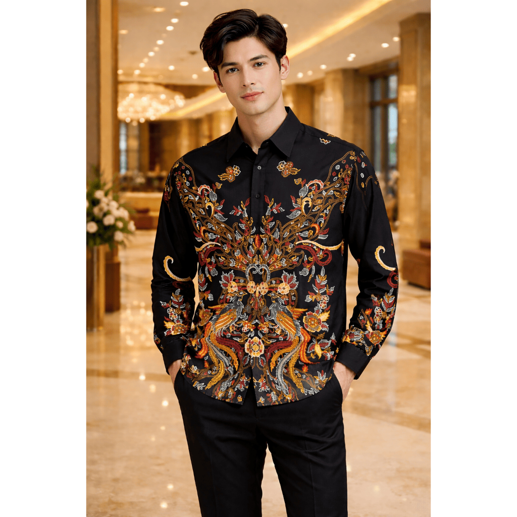 Kemeja Batik Dobby Viscose Fniks Paradisea-Pangestu Batik