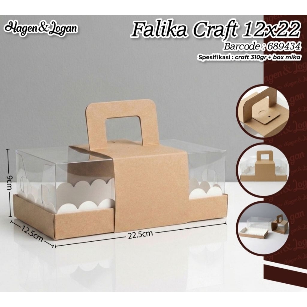 4 PCS BOX HAMPERS CRAFT MIKA FALIKA CAKE KUE COOKIES DONAT