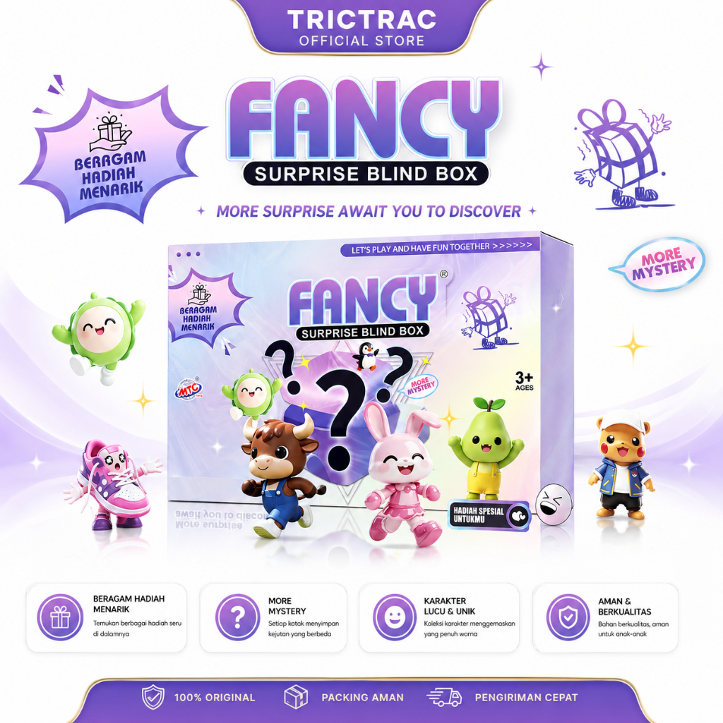 Fancy Surprise Blind Box Mystery Box Mainan Anak Karakter Lucu Random Hadiah Unik Koleksi Figure Min