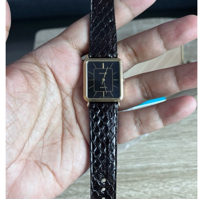 Orient Tank Black Dial 1980's Fullset