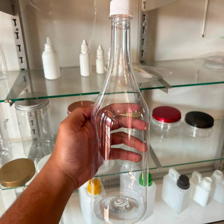 Botol Plastik Syrup 1000 ml & 750 ml Kemasan unik madu,essen Bahan PET botol willy
