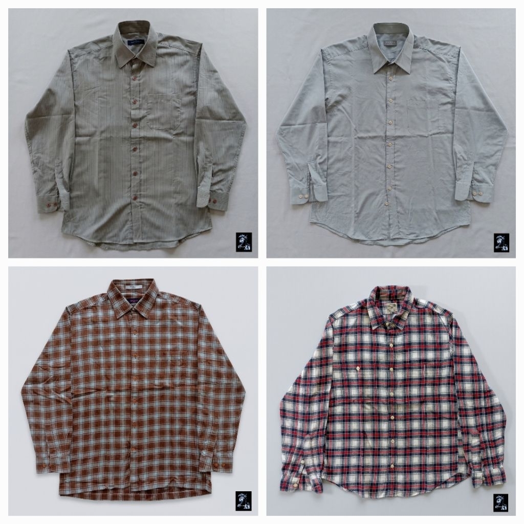 Kemeja Flannel - Sgf Superior Marqis Ungaro J crew Shirt Atasan Casual Formal Pria Wanita Lengan Pan