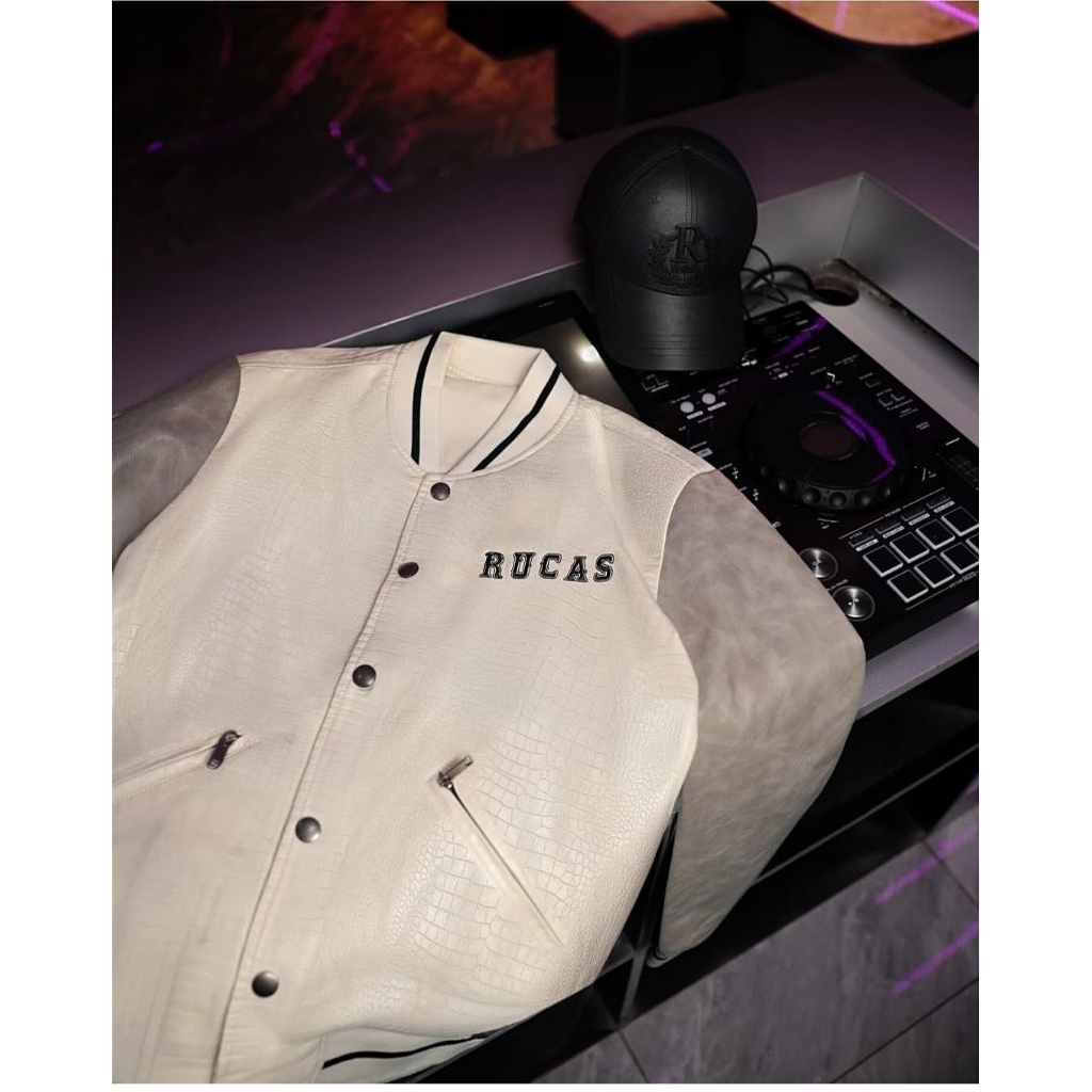 RUCAS White Python Leather Jacket XL