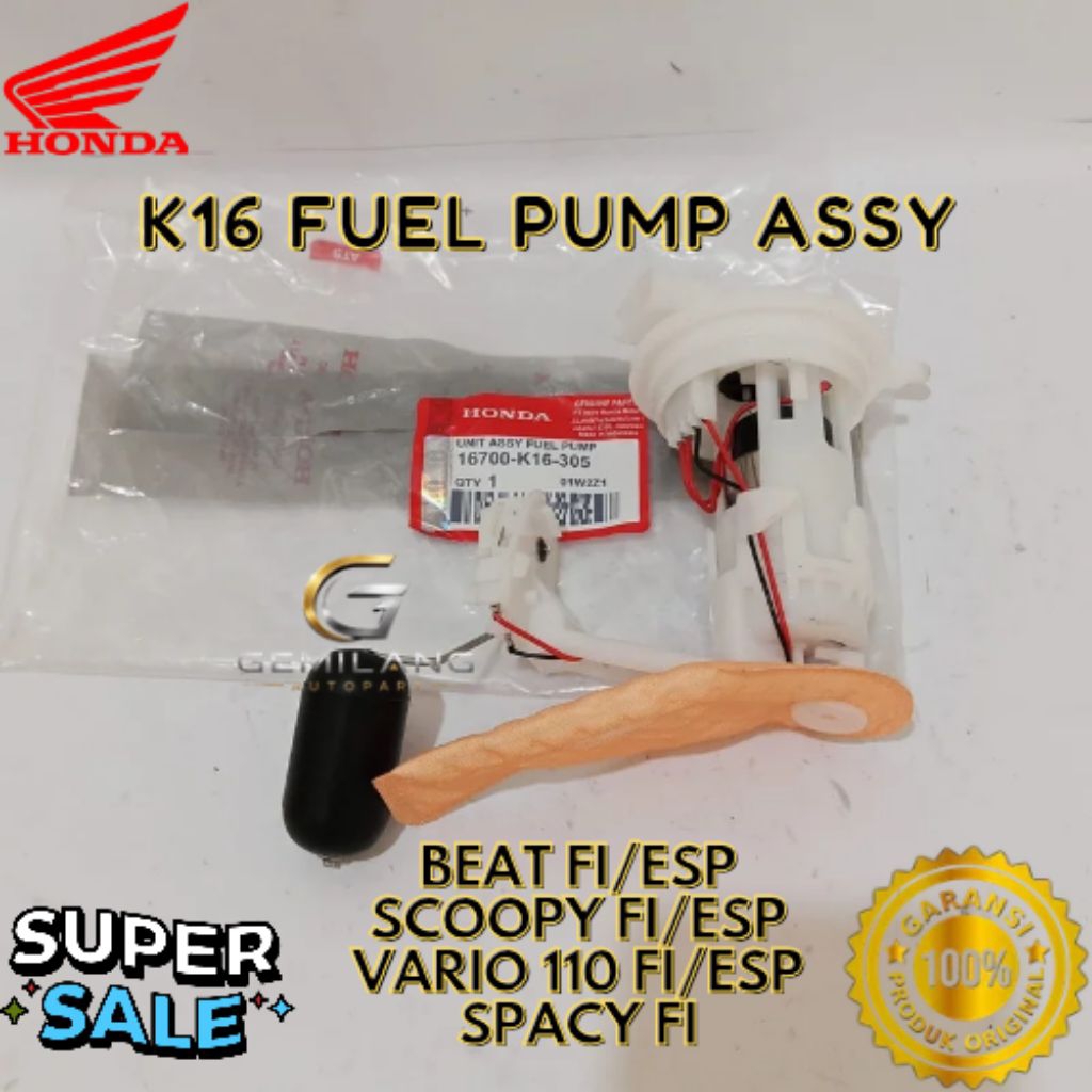 FUEL PUMP ASSY KODE K16, FUEL PUMP ASSY BEAT FI/ESP, FUEL PUMP ASSY SCOOPY FI/ESP, FUEL PUMP ASSY VA