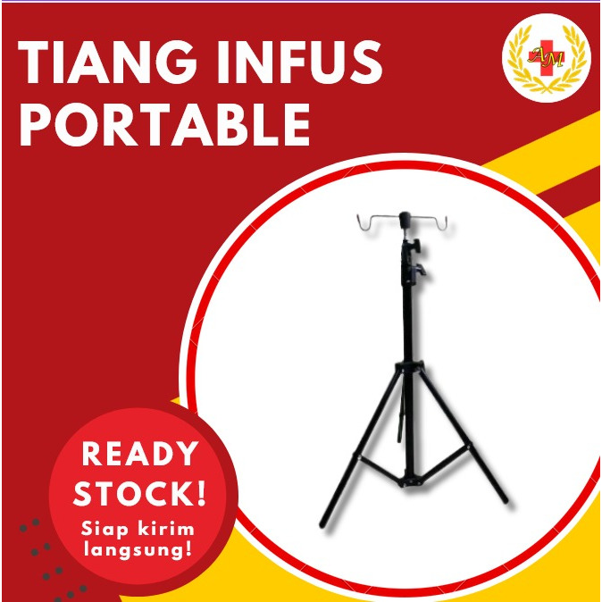 Tiang Infus Tripod Portable Tiang Infus 3 Kaki