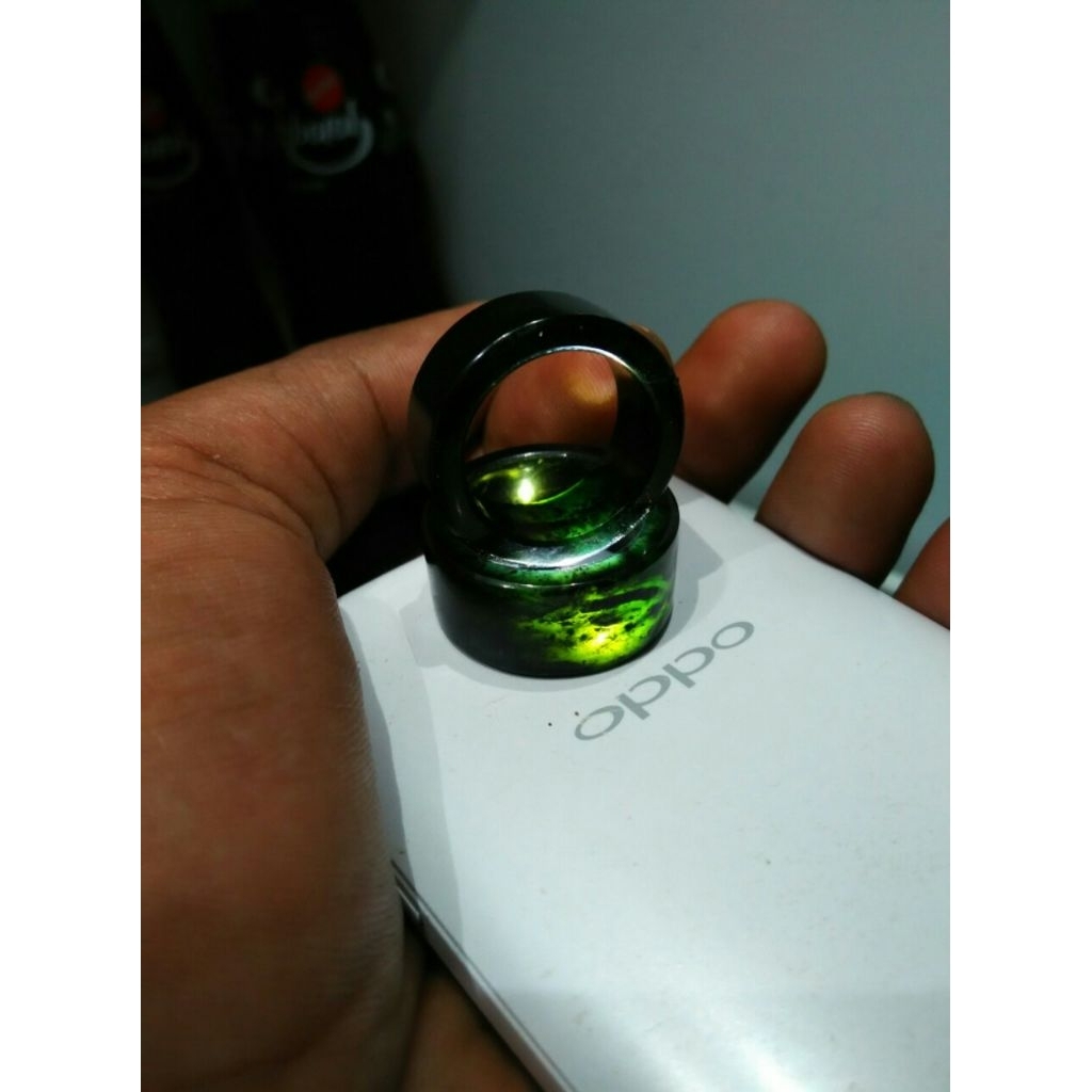 Cincin Giok Hitam Batu Blackjade
