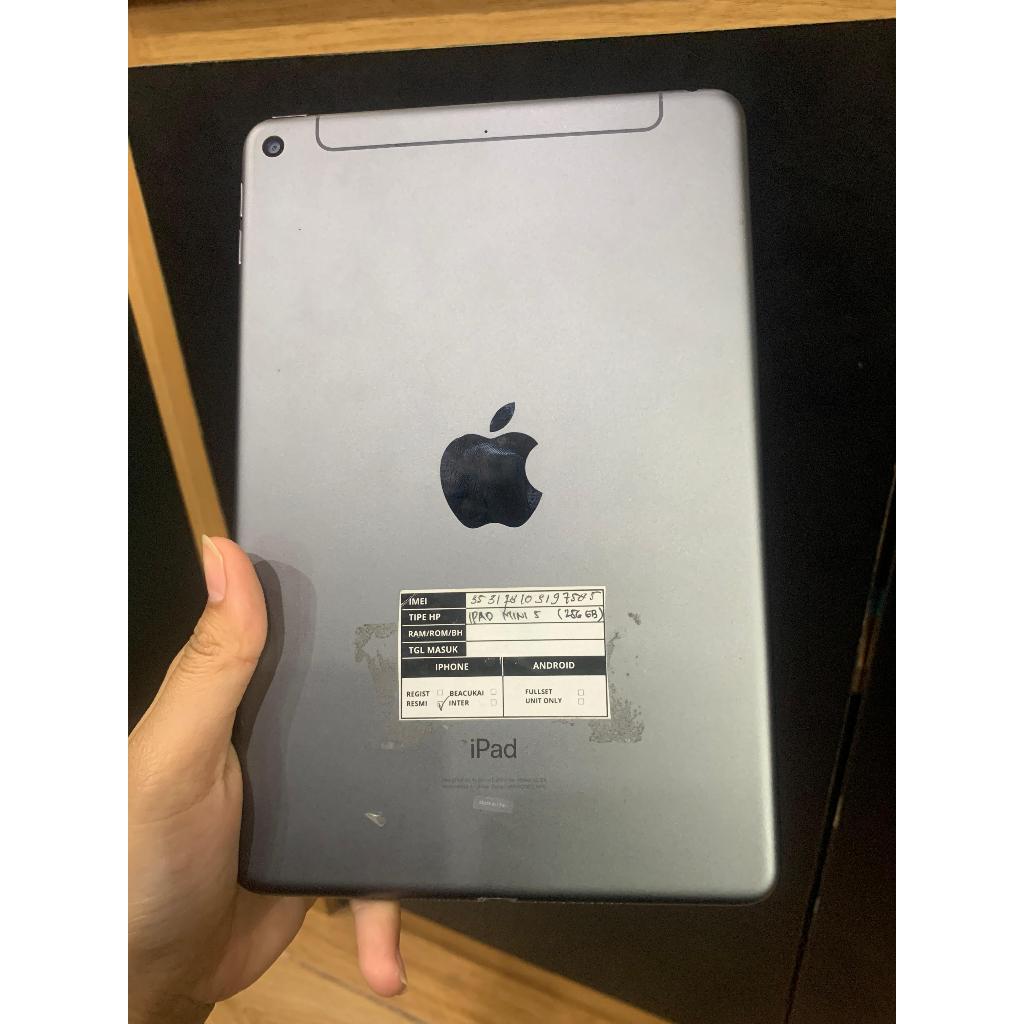 iPad Mini 5 256GB WiFi Cellular Space Gray Second Unit Only - Sinyal Resmi Indonesia