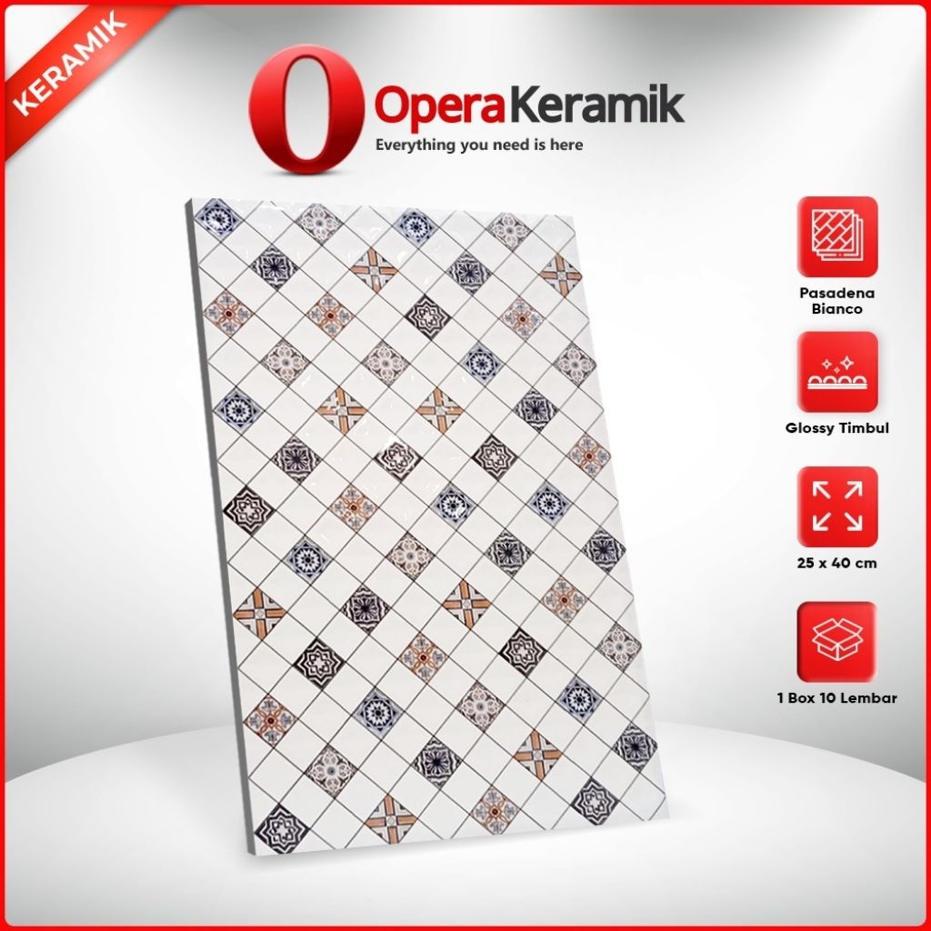 Keramik Dinding Motif Batik 25x40 Pasadena Deco