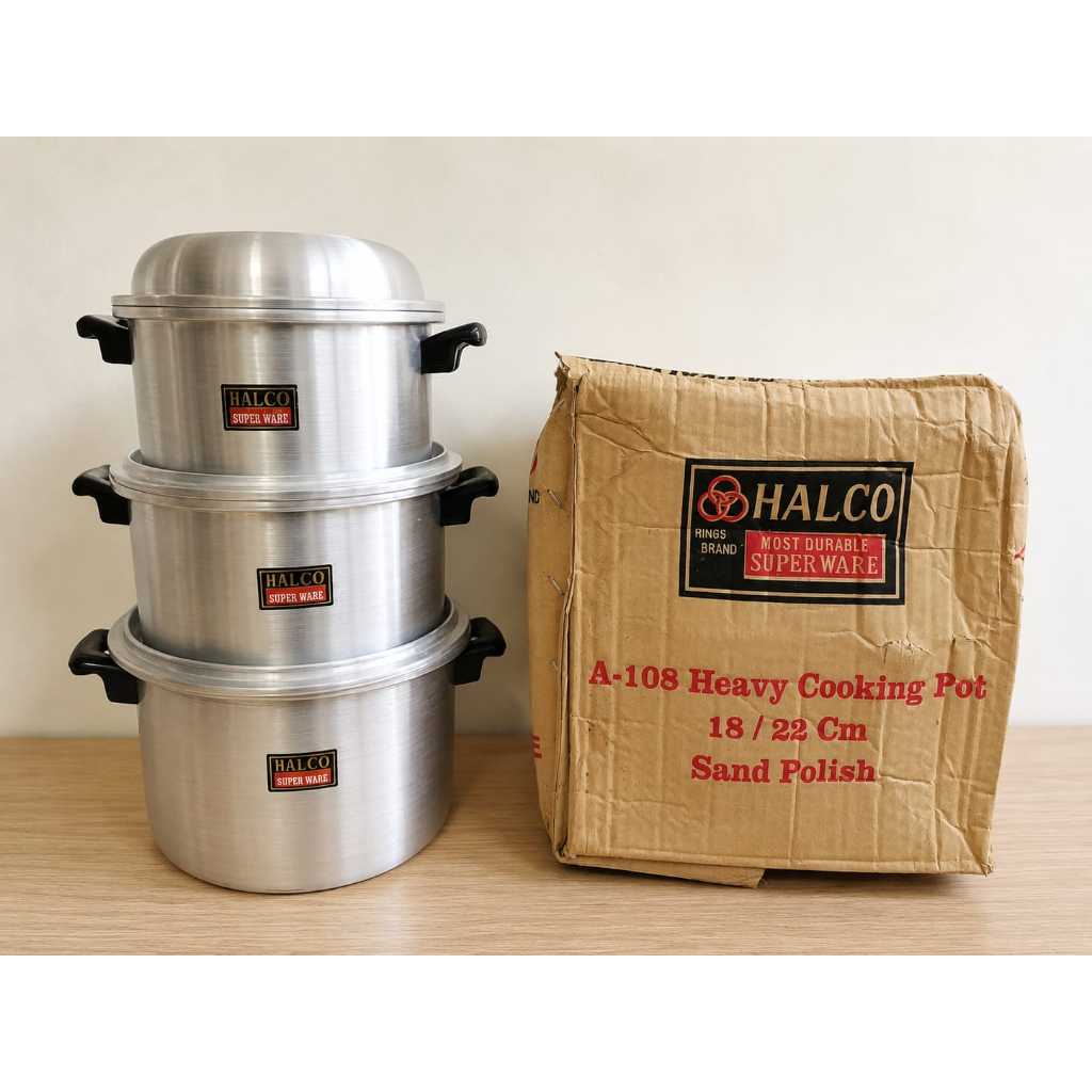 HALCO Panci Set Alumunium Polos / Panci Set Isi 3 Tebal