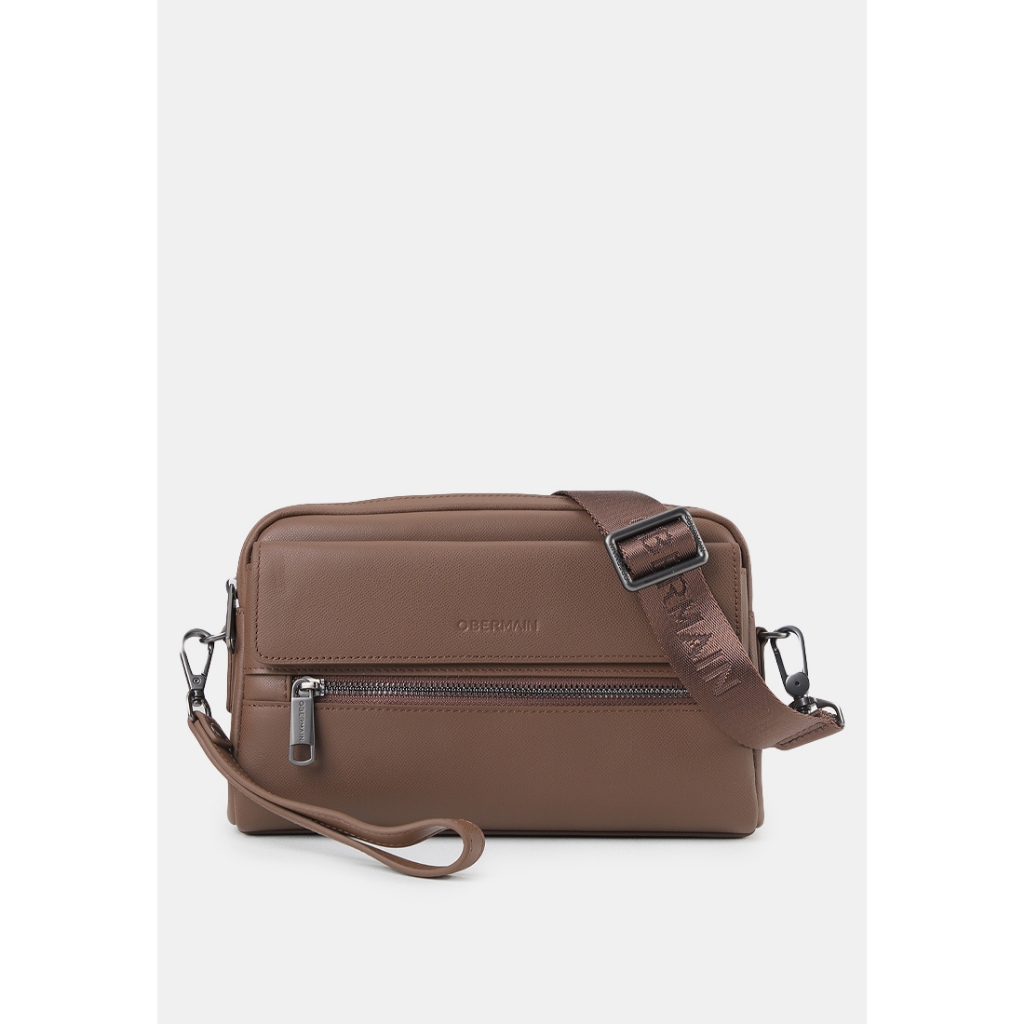 Obermain Dutch Clutch-L Brown Tas Pria Berbahan Kulit