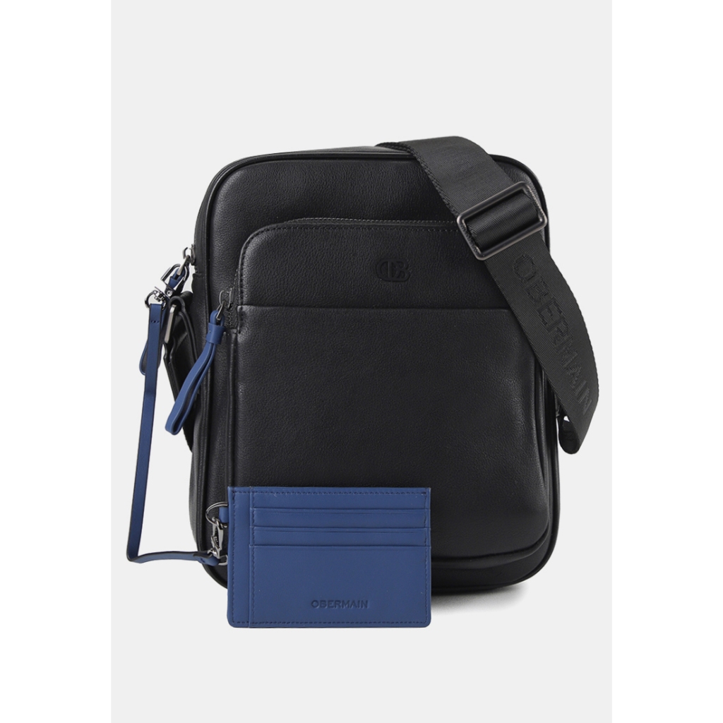 Obermain Tas Kulit Pria Dennis Sling Bag-L Black