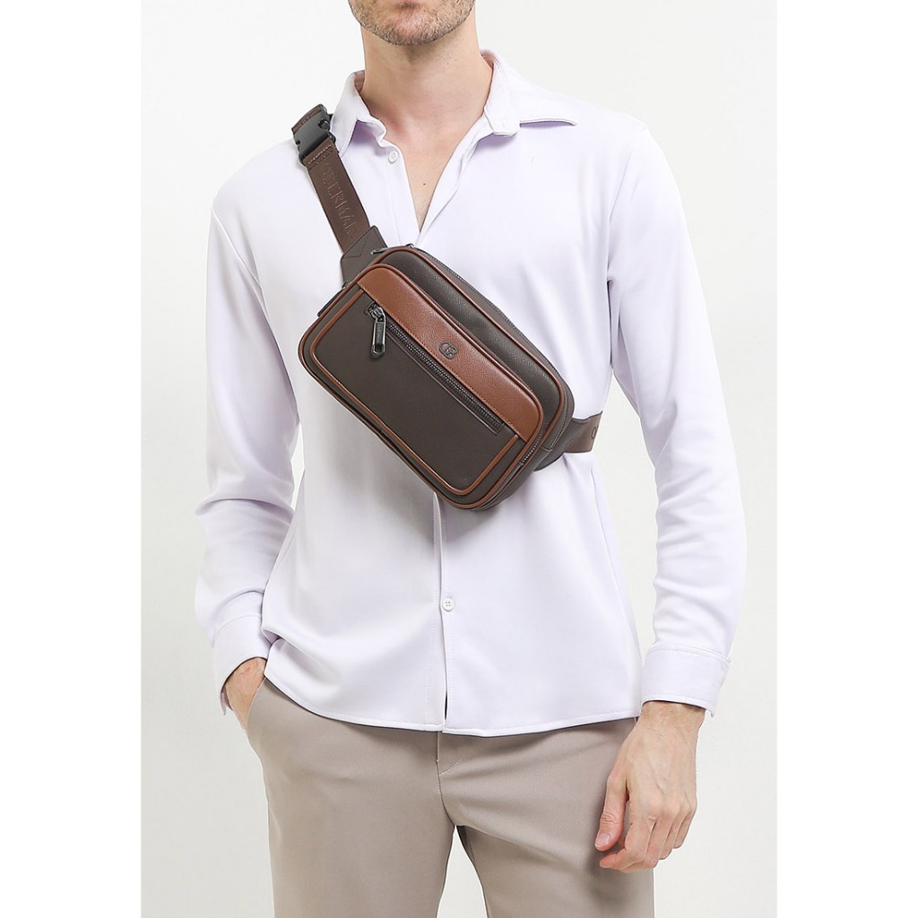 Obermain Tas Pria Darius Waist Bag-L Brown (OBBM)