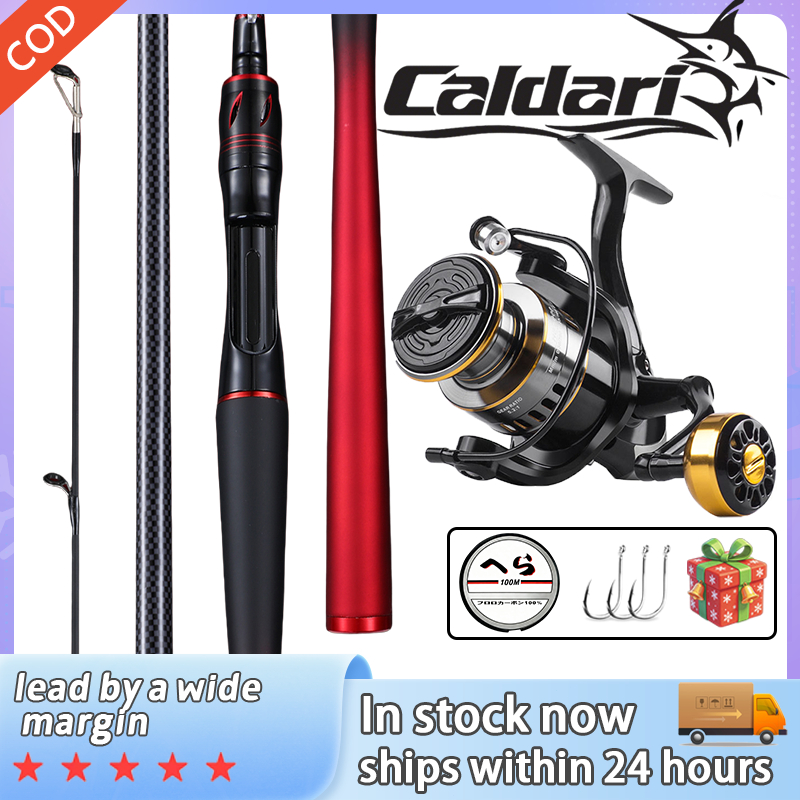 Combo Set Pancing Laut Lengkap Joran 1.65m/1.8m/2.1m Reel 1000-7000 + Senar 100m & Kail Siap Pakai