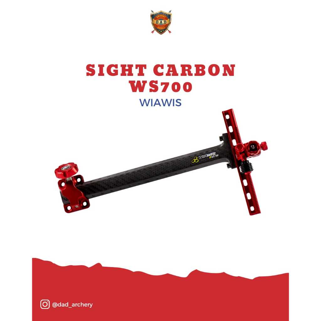 WIN&WIN WS700 CARBON SIGHT 8-32 RECURVE ORIGINAL | WIAWIS SIGHT CARBON PREMIUM | FISIR PANAHAN KOMPE