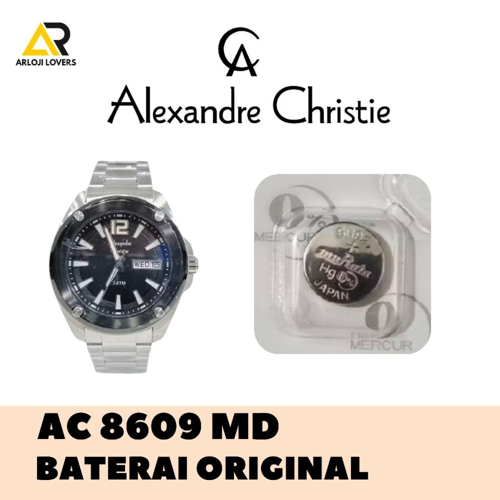 Baterai Jam Alexandre Christie AC8609MD Original