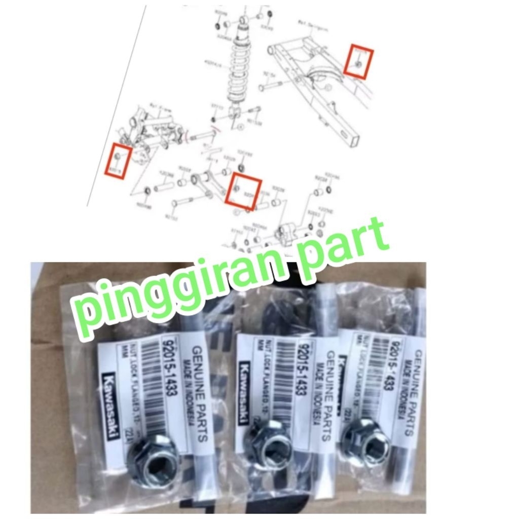 mur baut unitrek unitrack klx 150 original