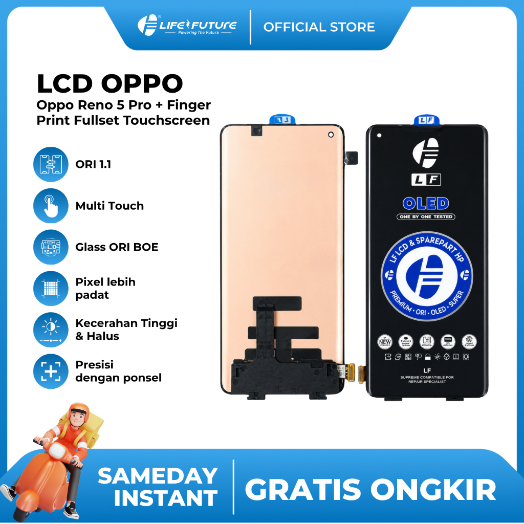 LF - LCD Oppo Reno 5 Pro + Finger Print Fullset Touchscreen