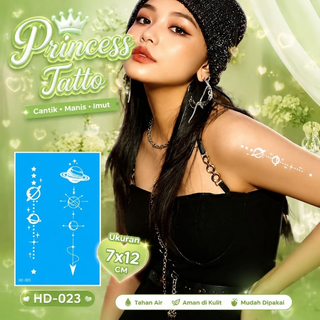 TATTO | Tatto temporer | Sticker tatto temporer | White HD-023 | Tahan 7 hari