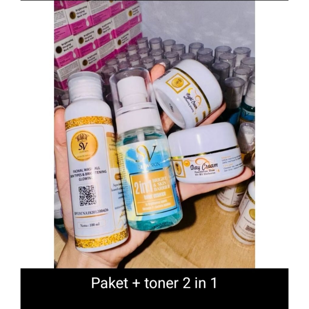 SV GLOWSKIN whiteng glow paket toner 2 In 1