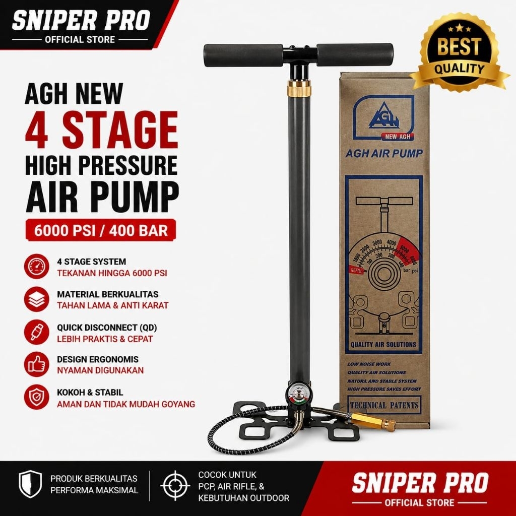POMPA PCP AGH 4 STAGE 6000 PSI, POMPA AGH 4 STAGE, POMPA PCP 6000 PSI, POMPA PCP AGH ORI