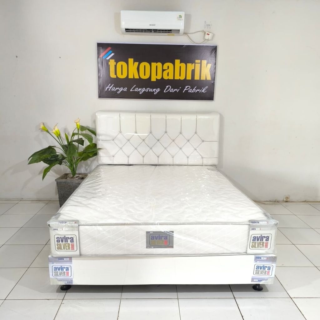Bedset Divan Laci Springbed / Set Divan Laci Spring Bed Ukuran 160 Modern Minimalis Murah Bandung So