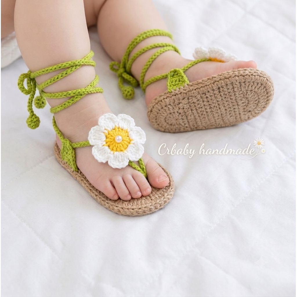 sepatu prewalker sandal  bayi gladiator bunga