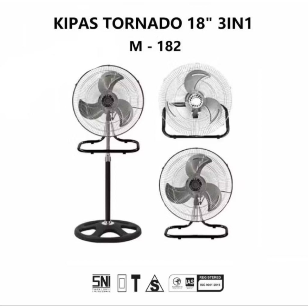 Yamakawa Kipas Angin Tornado 3 in 1 dengan Desain Multifungsi Ukuran 18 Inch