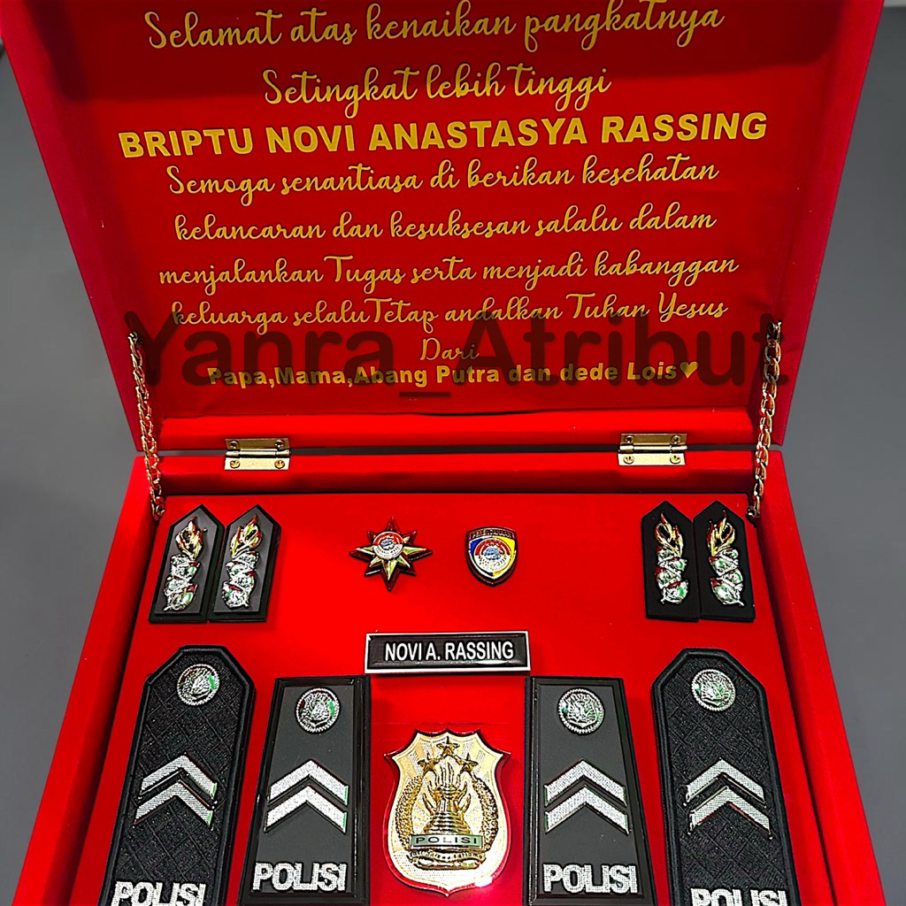 Set Box Pangkat Bripda Pdh Pdu / Set Atribut Pangkat Evolet Briptu Pdh Pdu Polisi Polri Premium