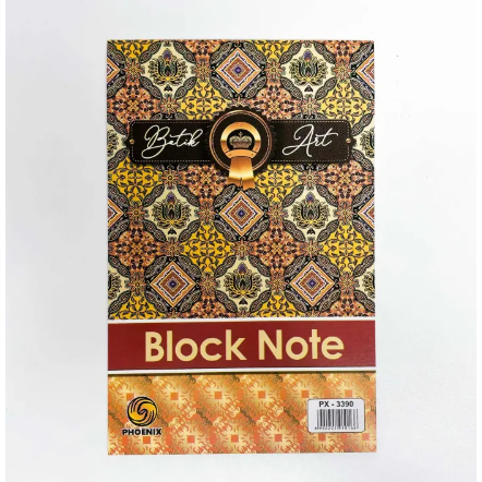 Blok Note A5/Block Note Murah/Block Note Batik A5 Notes Bergaris Motif Batik
