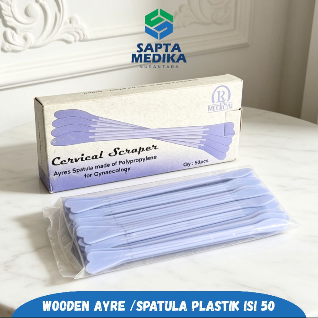 Wooden Ayre/Spatula Plastik isi 50