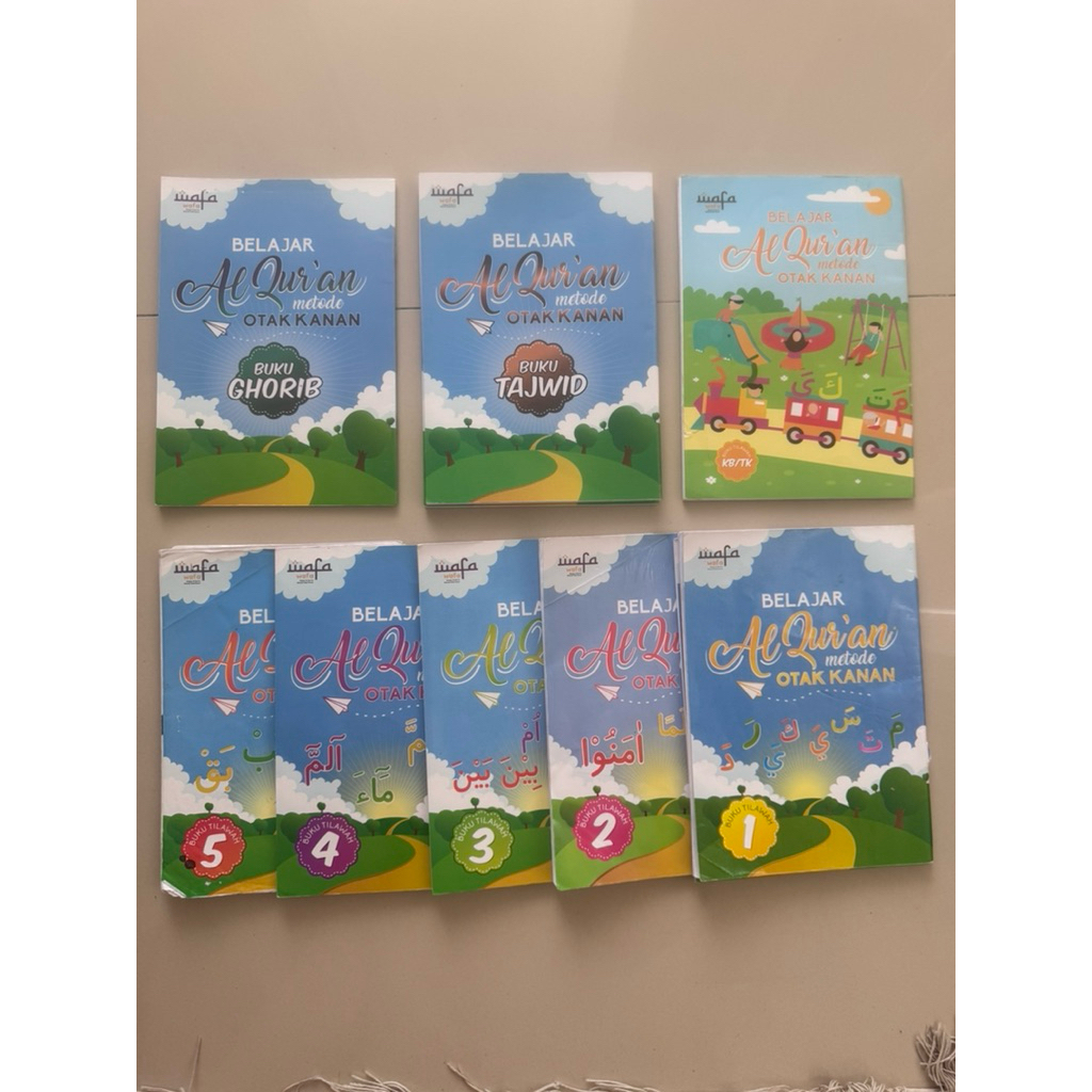 Buku WAFA Full Set / Belajar Al Qur’an Metode Otak Kanan / Buku Belajar Mengaji / WAFA Anak TK - Gha