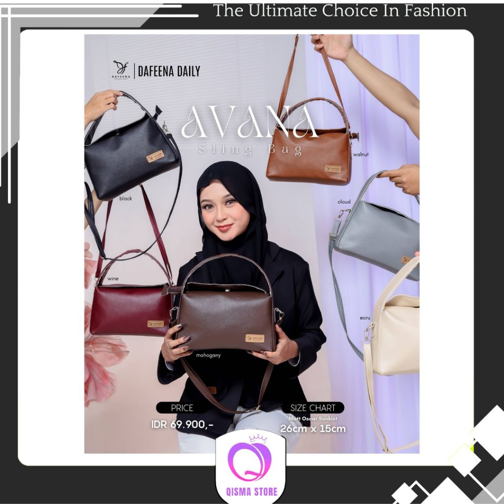 BEST PRICE// AVANA SLING BAG BY DAFEENA// QISMASTORE