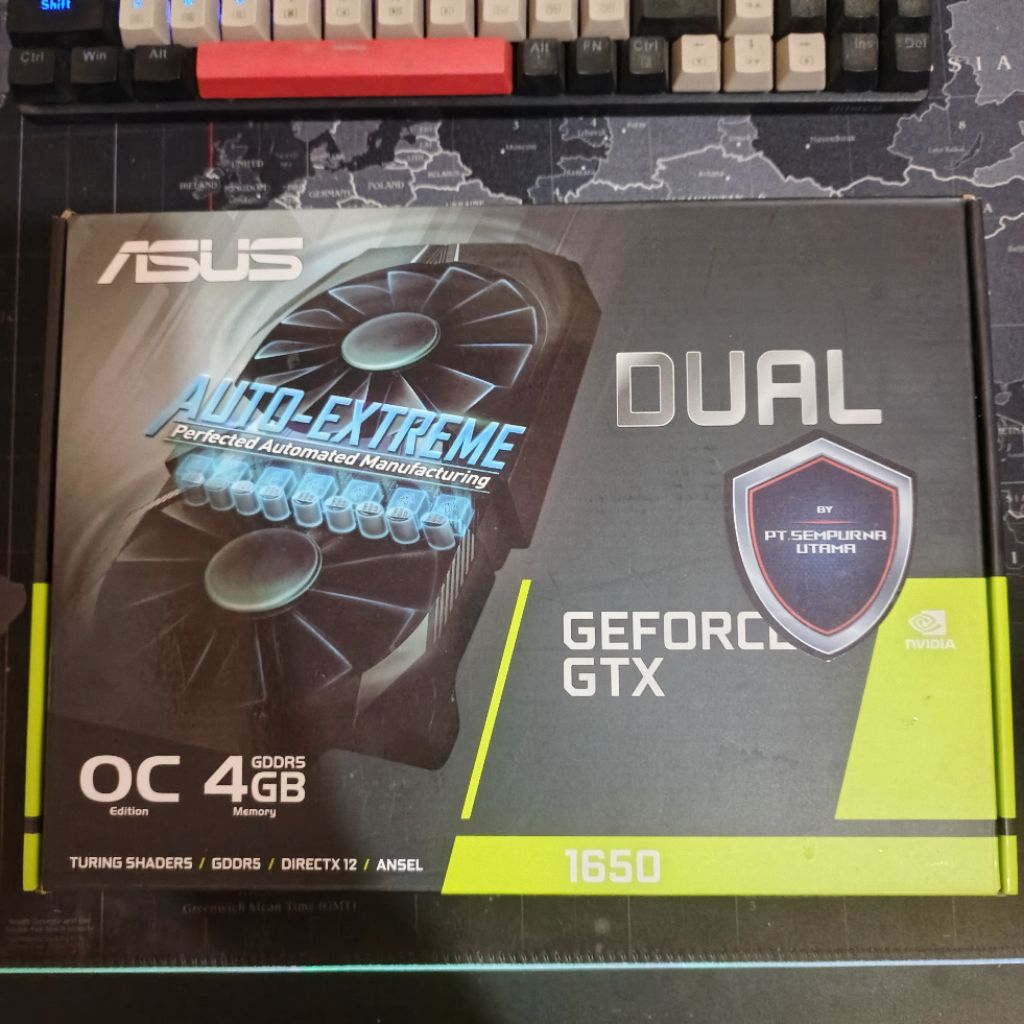 asus gtx 1650 OC 4gb bekas baru muulus