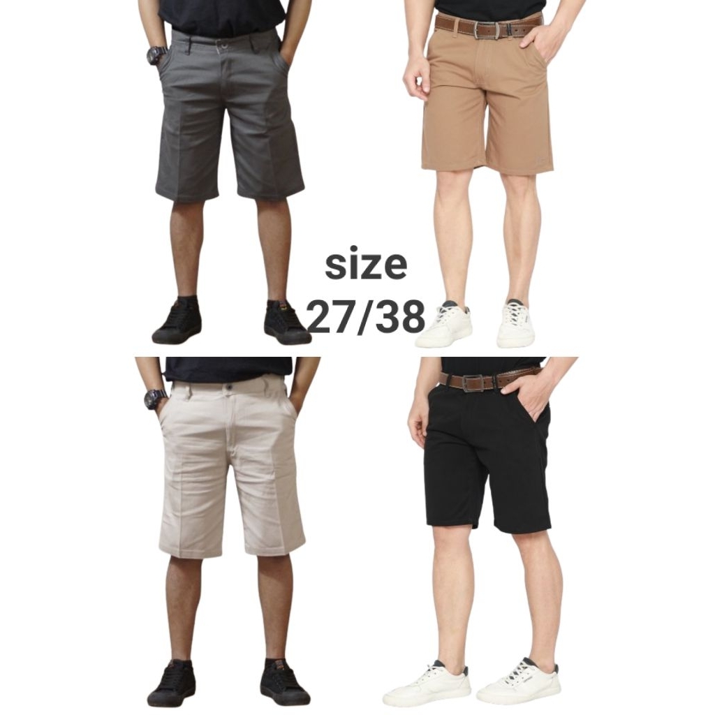 [QNA] Celana chino Pendek Pria dewasa PREMIUM Polos Distro Chinos Santai Nyaman
