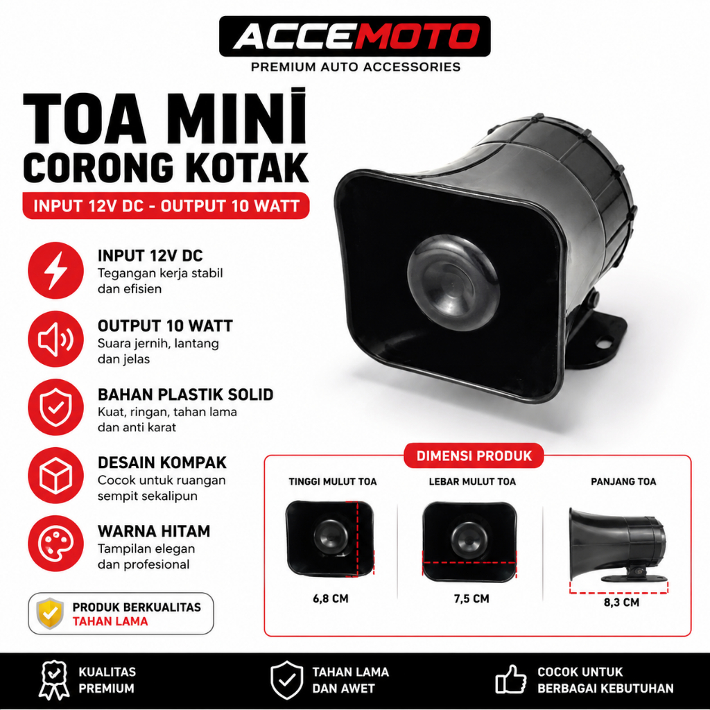 Toa mini corong kotak untuk pikatan burung ruak ruak