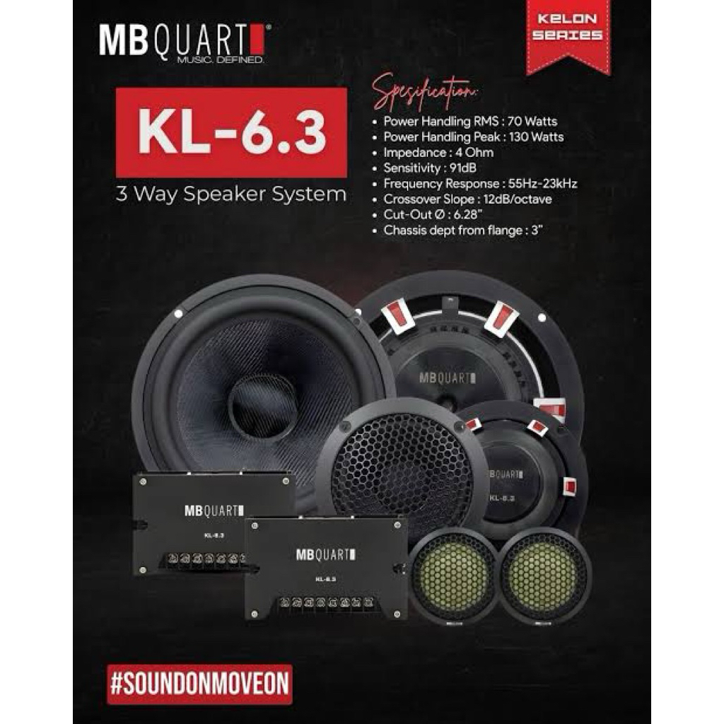 Speaker 3way MB QUART KL-6.3