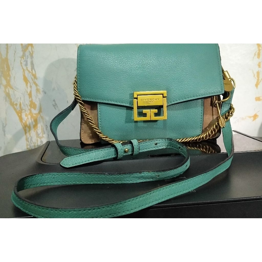 Tas Givenchy GV3 Aquamarine Limited Edition/hijau tosca
