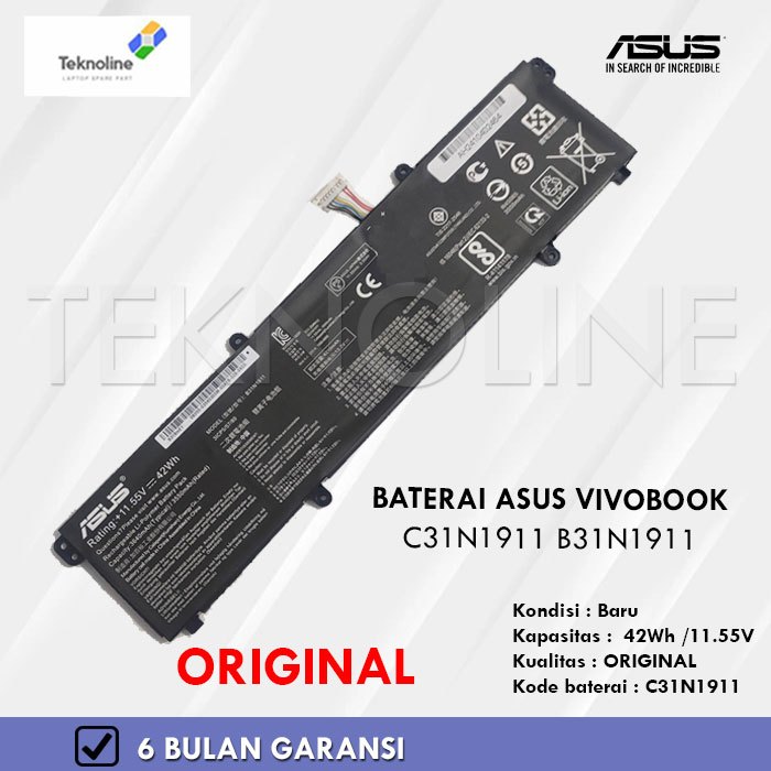 Baterai Asus VivoBook 14X A1402 A1402Z A1404 A1404Z A1404ZA 15X A1502 A1502ZA X1502Z X1502ZA C31N191