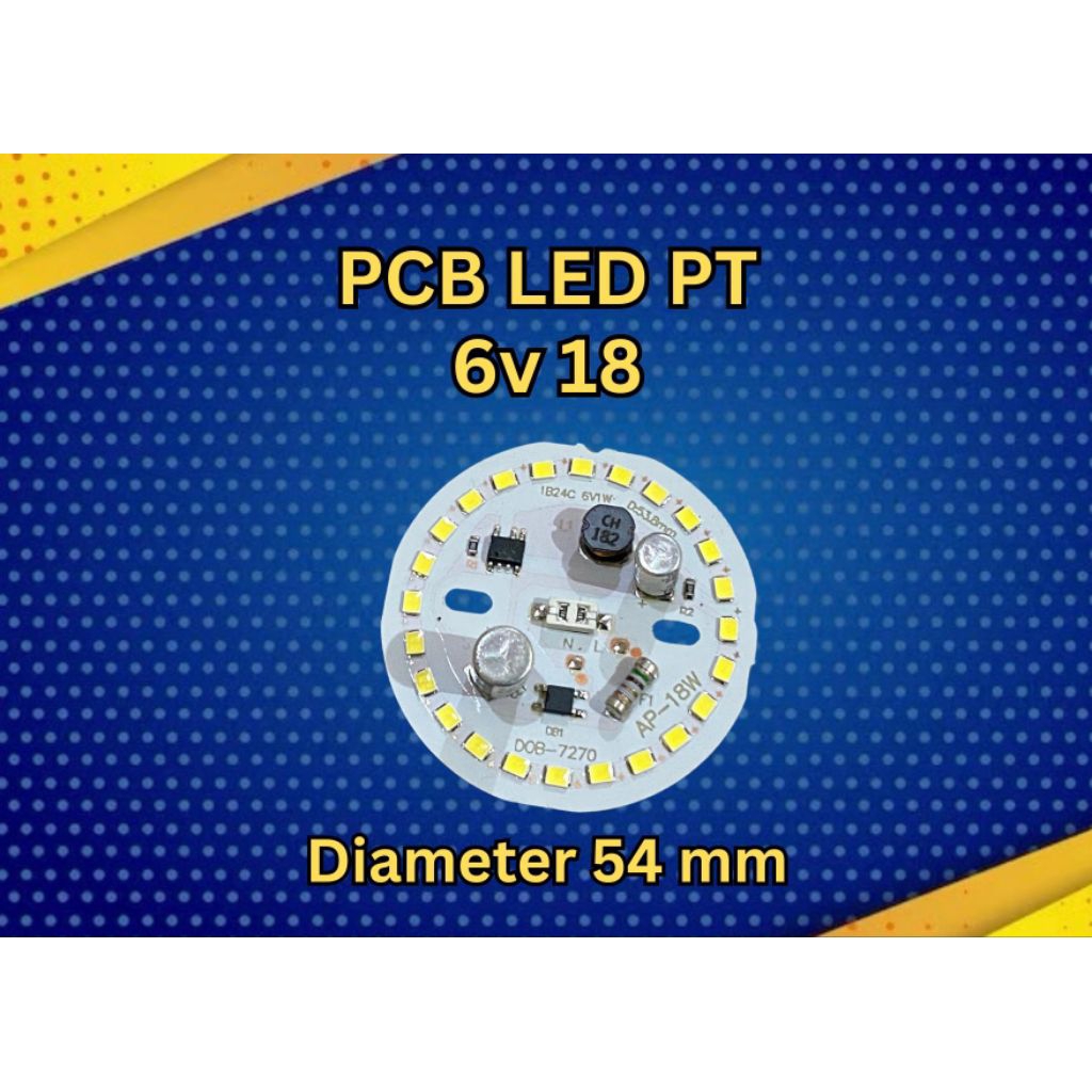 PCB LED 18watt 6v Putih Terang