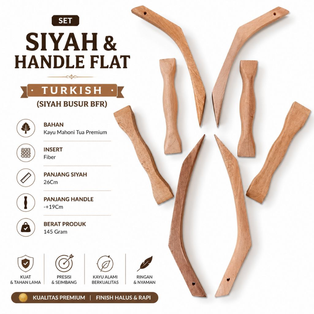 SET SIYAH & HANDLE FLAT  TURKISH (SIYAH BUSUR BFR)