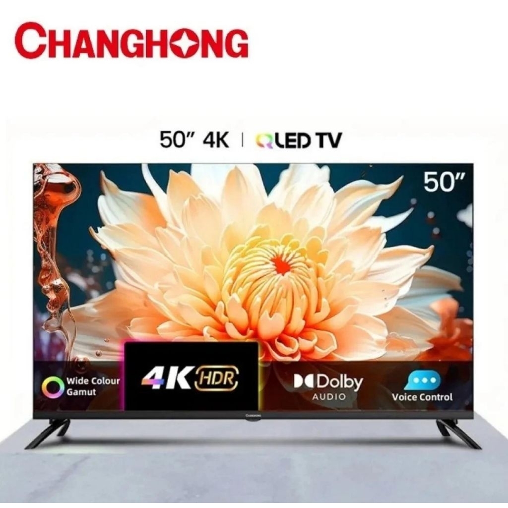 TV CHANGHONG 50 INCH L50QST1 ANDROID GOOGLE TV QLED YOUTUBE NETFLIX