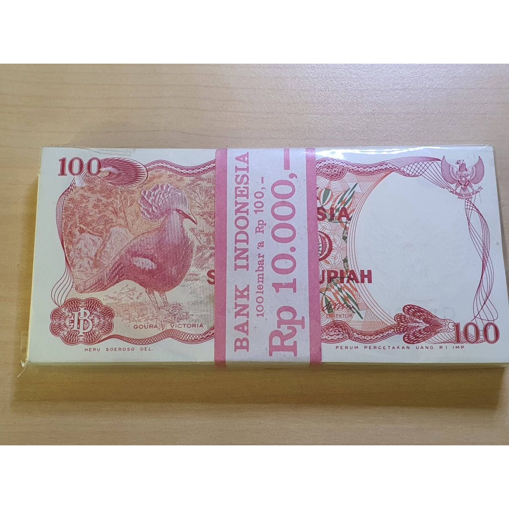 1 Gepok Uang Kuno Goura Victoria 1984 UNC
