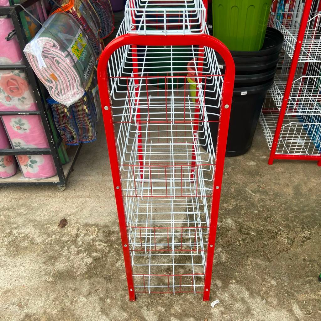 Rak Chiki Merah 5 Susun / Rak Display Snack / Rak Jajanan Minimarket / Rak Toko Besi Serbaguna