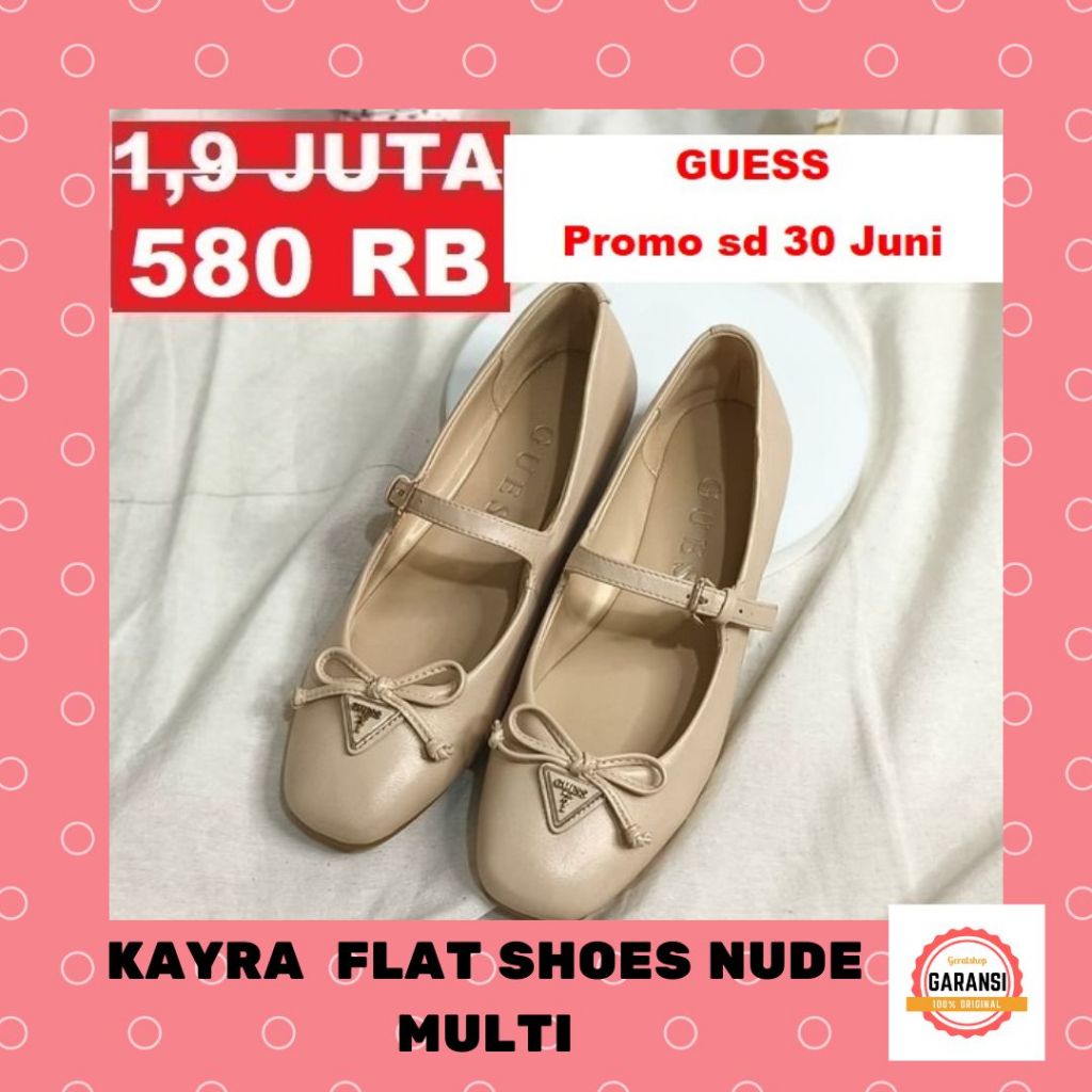 Sepatu flat shoes wanita seri KAYRA Guess 100% original store