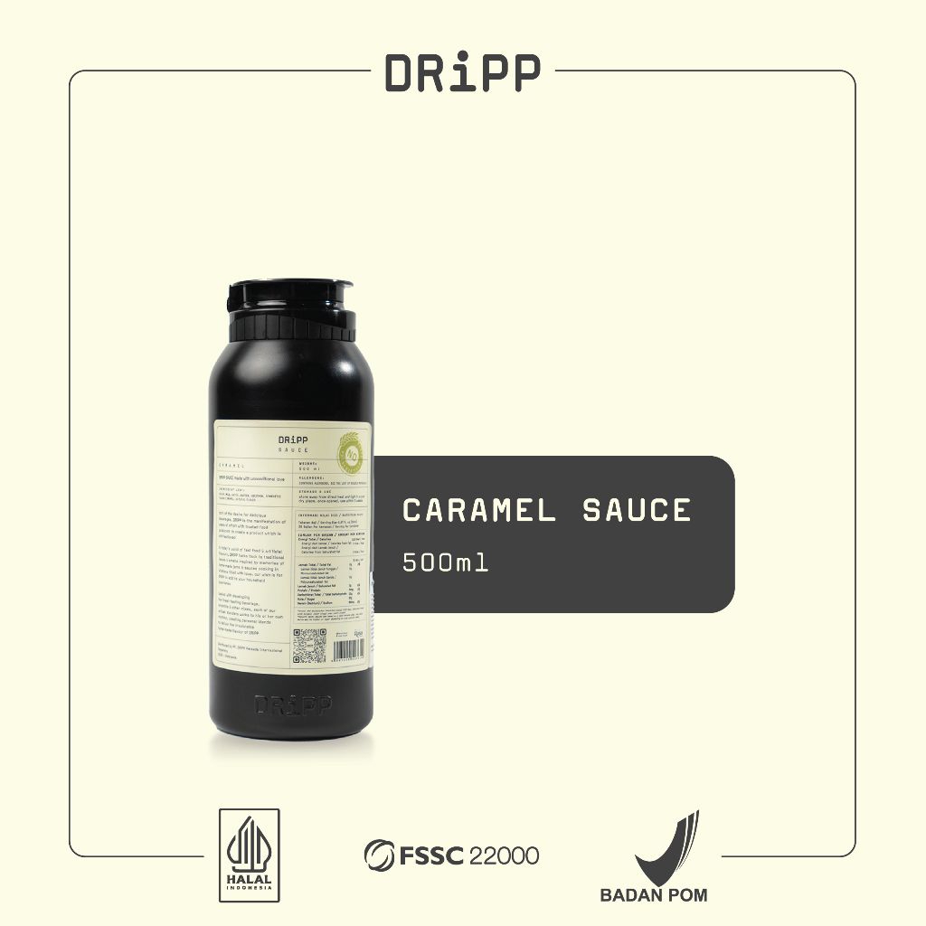 Dripp - Caramel sauce 500ml - Sauce caramel - Dripp sauce caramel