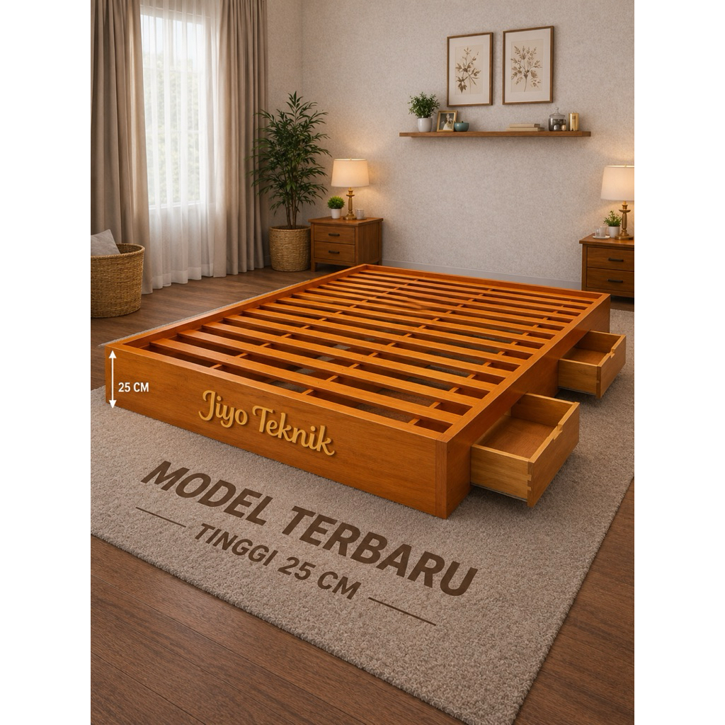 Divan Kayu Laci Dipan Kayu Laci Minimalis dipan tempat tidur dipan/alas kasur divan kasur dipan mini