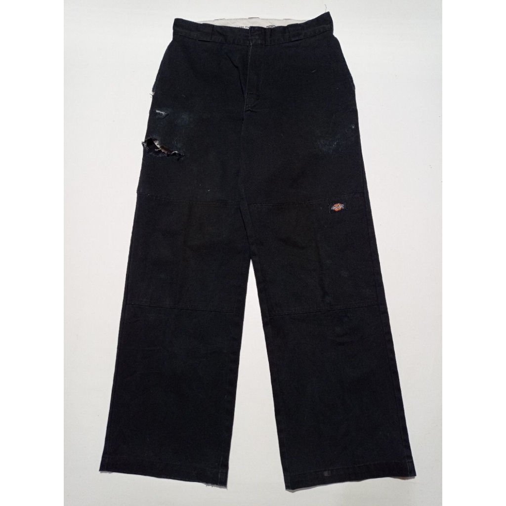 Celana Dickies Double Knee Loose Fit Warna Hitam Size 30×32 Second Brand Dickies
