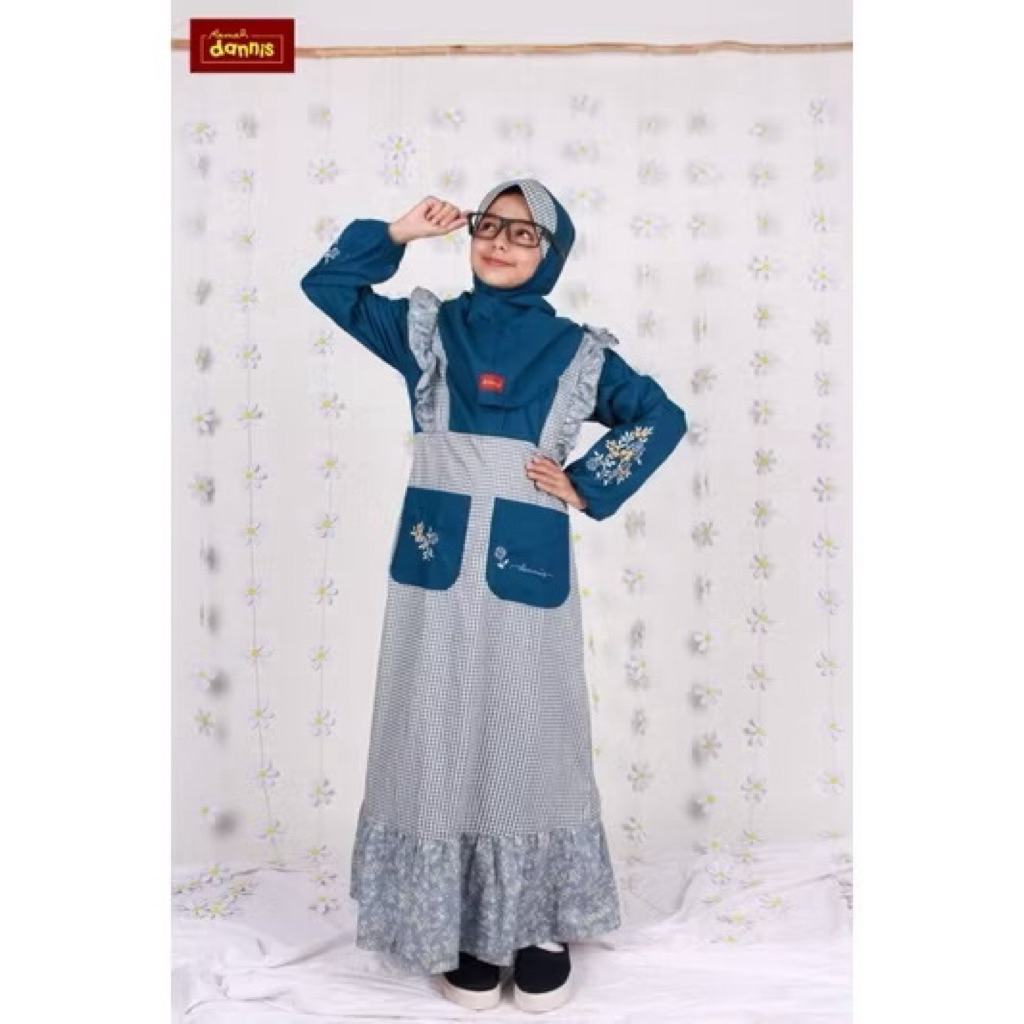 sale 30% / japm0901 / dannis / gamis anak size 4 / baju muslim anak perempuan / baju ngaji / baju le