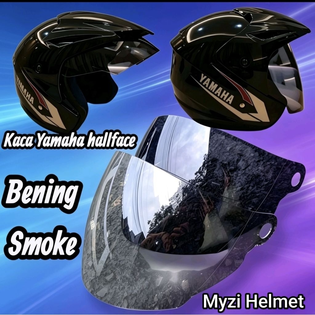 Kaca helm Standar Yamaha Halfface - Kaca helm bawaan hadiah motor yamaha